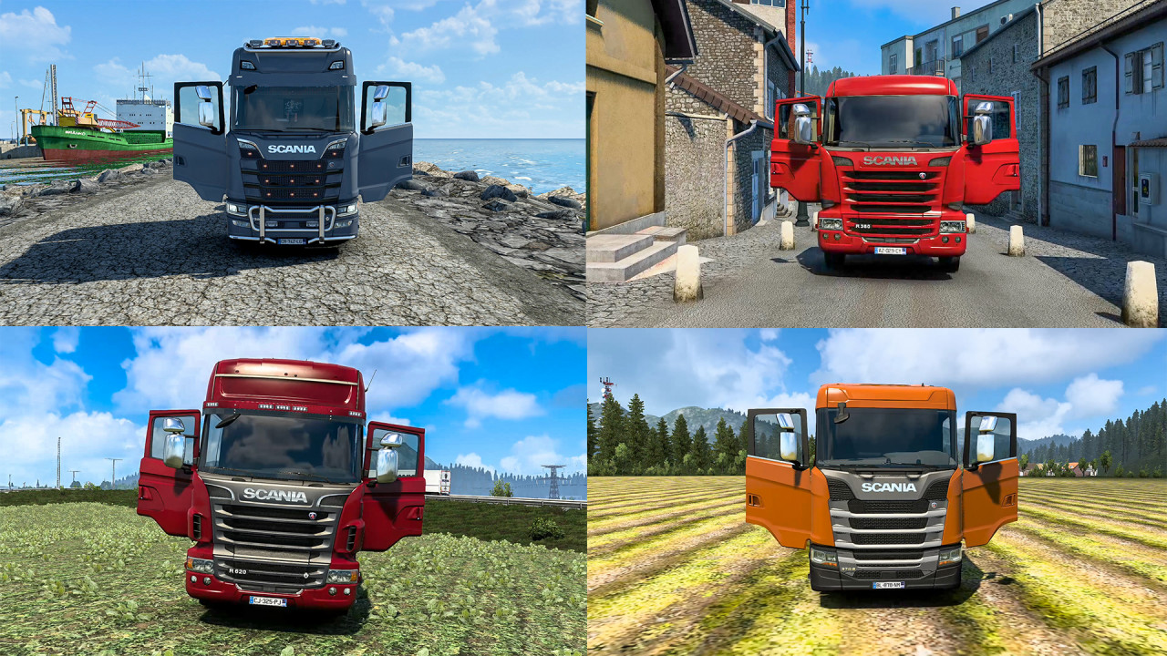All Scania Trucks Door Animation Mod - ETS2 1.40